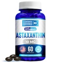 Nos gusta las vitaminas Astaxanthin 10mg Softgel - Altamente Potente Astaxanthin Suplementos de Haematococcus Pluvialis - Mejora el ojo, junta, salud de la piel y niveles de energía - 60 Conde, 2 Mes de suministro