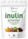 Micro Ingredientes Orgánica Inulina FOS Fiber Powder, 2.2 lb  duración Quick Water-Soluble Prebiotic for Intestinal " Colon Health ANTE Fiber natural for Smoothies " Drinks latitud Vegan Friendly