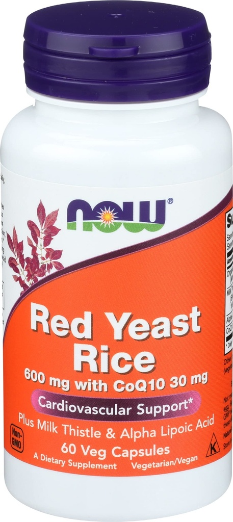 Ahora Alimentos Levadura Roja Rice600 Wcoq10 60v, 60 CT