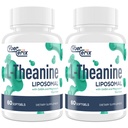 Liposomal L-Theanine 500mg, Complejo con GABA 200mg &amp; Magnesium 100mg, Extra Strength Suplemento para la calma, la relajación " Focus, Gluten Free - 120 Capsules
