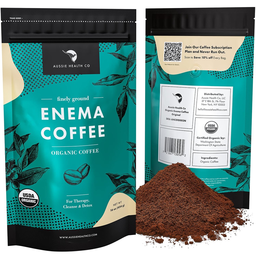 Café Aussie Health Co Enema – Café orgánico – 419° Asado, café terrestre, limpieza y desintoxicación, Made in USA – 1 lb Bag