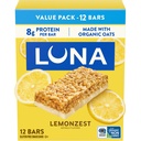 LUNA Bar - LemonZest Flavor - Barras de Snack Gratuitas - Non-GMO - Protein Bares - Hecho con Avenas Orgánicas - Value Pack (12 Pack)