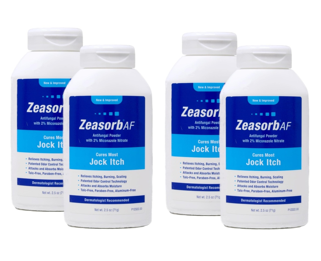Antifungal Treatment Powder, Jock Itch - 2.5 oz, Pack de 4