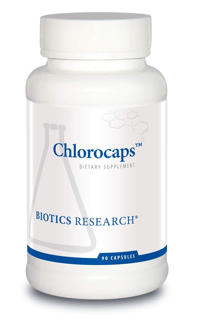 Biotics Research Chlorocaps Chlorophyllins, Vitaminas, SOD & Catalase, Buena Fuente de Magnesio 90 Caps