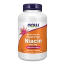 AHORA Suplementos Alimentarios, Niacina (Vitamin B-3) 500 mg, Libre de Flush, Doble Fuerza, Salud Nutricional, 180 cápsulas de Veg