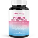 GOBIOTIX Prenatal Vitaminas para Mujeres - Multivitamínico con Hierro, Calcio, Vitamina D2, C, Zinc &amp; Folic Acid for Pregnancy - Pre y Postpartum Essentials - Non-GMO - 90 Capsules
