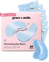 Grace &amp; stella Award Winning Under Eye Mask Reduce Dark Circles, Puffy Eyes, Undereye Bags, Wrinkles, Gel Under Eye Patches, Birthday Gift for Women - Vegan Cruelty-Free Self Care (48 Parejas, Azul)