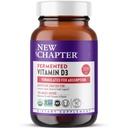 Nuevo Capítulo Fermented Vitamina D3 2,000 UI, Orgánica, ONE Daily for Immune, Heart & Bone Support + Whole-Food Turmeric, Adaptogenic Reishi Mushroom, 100% Vegetariano, Gluten Free, 90 Conde
