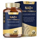 Totaria NAD Suplemento para Mujeres Hombres con resveratrol riboside nicotinamide,Quercetina, Betaine Boost NAD+ Niveles NAD Plus Suplemento para Anti envejecimiento, energía, inmune, Focus 120 cápsulas