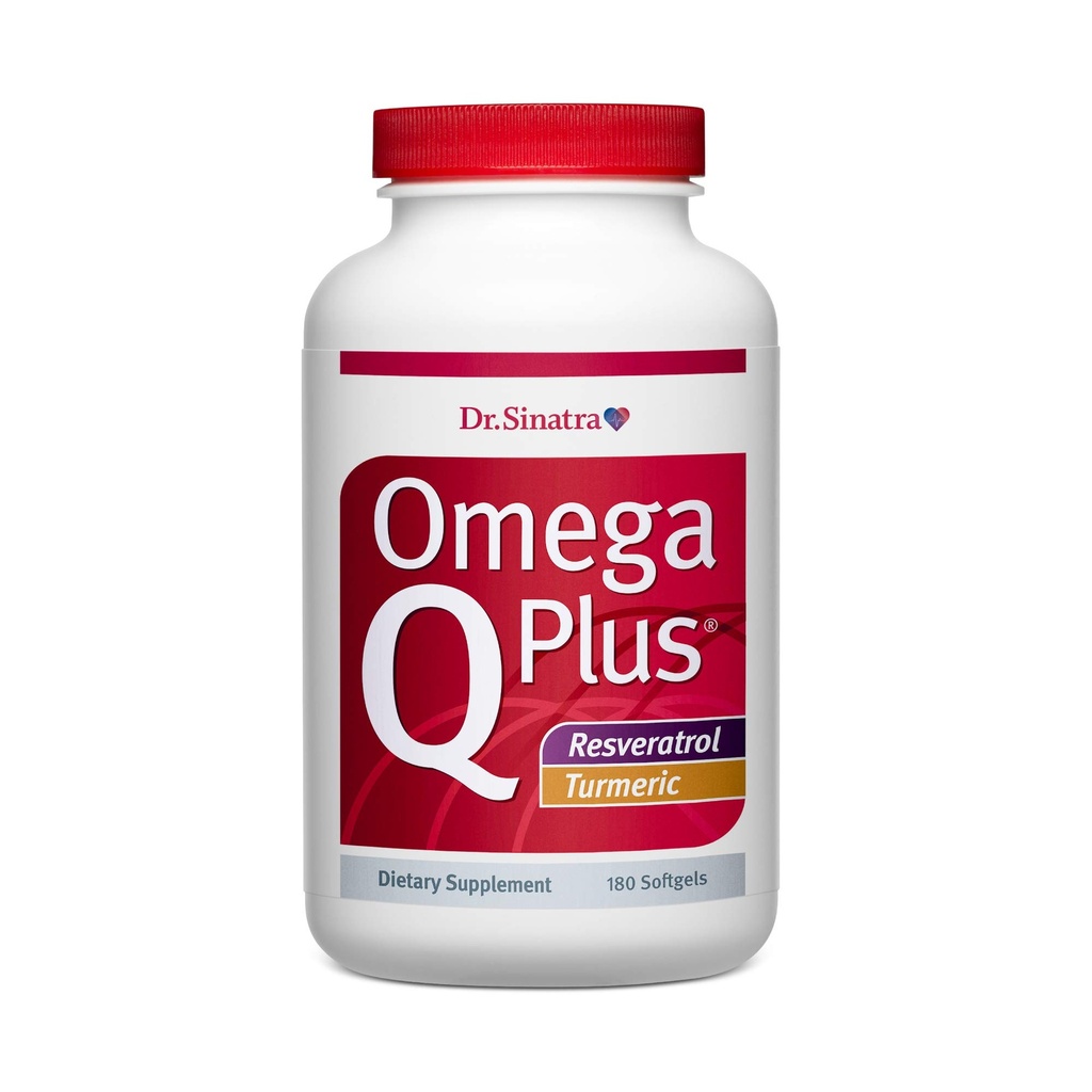 Dr. Sinatra Omega Q Plus Resveratrol y Turmeric - Omega-3 Suplemento con CoQ10 Apoyo para la Flujo Sangre Saludable y Respuesta Inflamatoria Saludable (90 Day Supply)