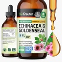 BIO KRAUTER Echinacea and Goldenseal Root Liquid Extract - Natural Immune Support - Echinacea Drops with Goldenseal - Vegan, Alcohol &amp; Sugar Free Tincture - 4 Fl.Oz.