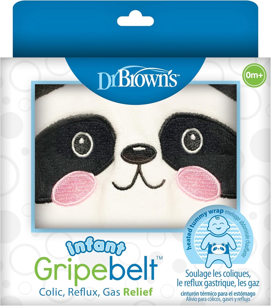 Banda de Belly Calentada del Dr. Brown, Soothe Baby's Tummy con suave calor y compresión, Panda, 0m+