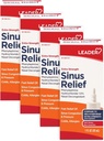 Líder Extra Strength Sinus Relief, Fast Acting, Sinus Decongestant, Nasal Congestion Relief Spray, Cold &amp; Allergy 30 mL Bottle (Pack of 4)
