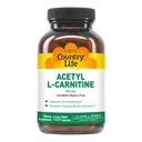 Country Life Acetyl L-Carnitine, 500 mg, con B-6 - 120 Vegan Capsules