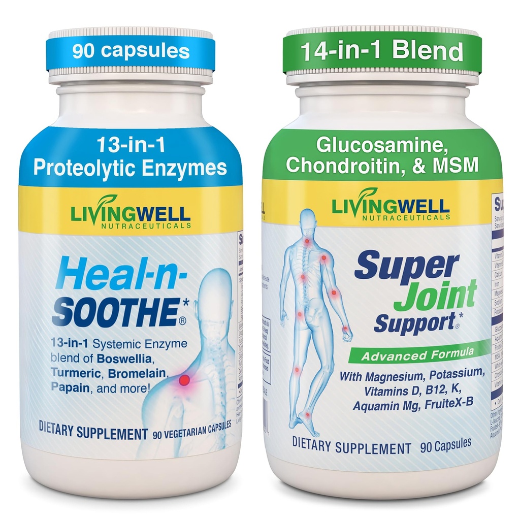 HEAL-N-SOOTHE y Super Joint Support - Suplementos Naturales Conjuntos