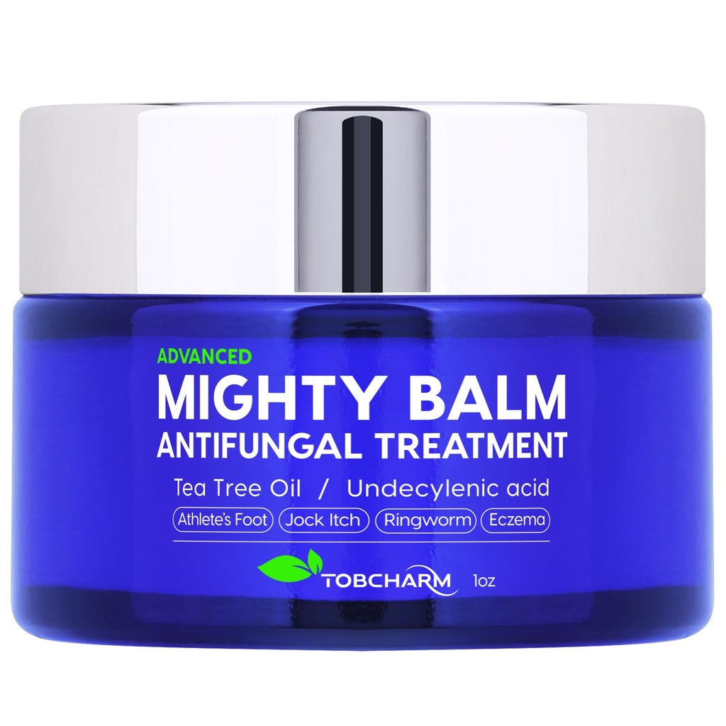 Tobcharm Antifungal Crema con Aceite de Té para Ringworm, Jock Itch, Athlete’s Foot, y Fungal Skin Infections – Anti-Fungal Foot Cream for Fast Relief and Healing