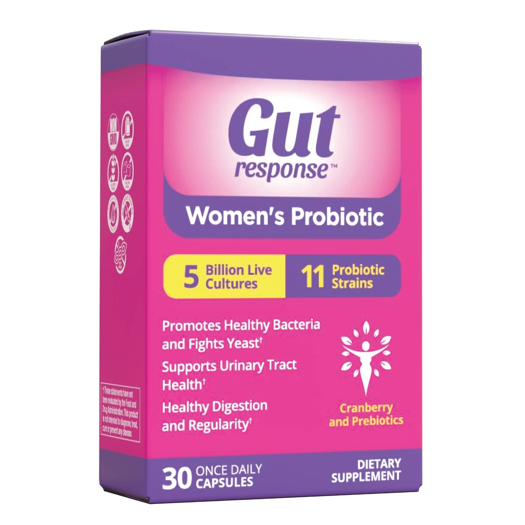 Probiótico femenino, Acelera el envejecimiento digestivo, Boosts Immune System, soporta UT &amp; Feminine Health, Cranberry Extract, Non-GMO, Gluten Free &amp; Soy Free, 5 Billion CFU, 30 cápsulas