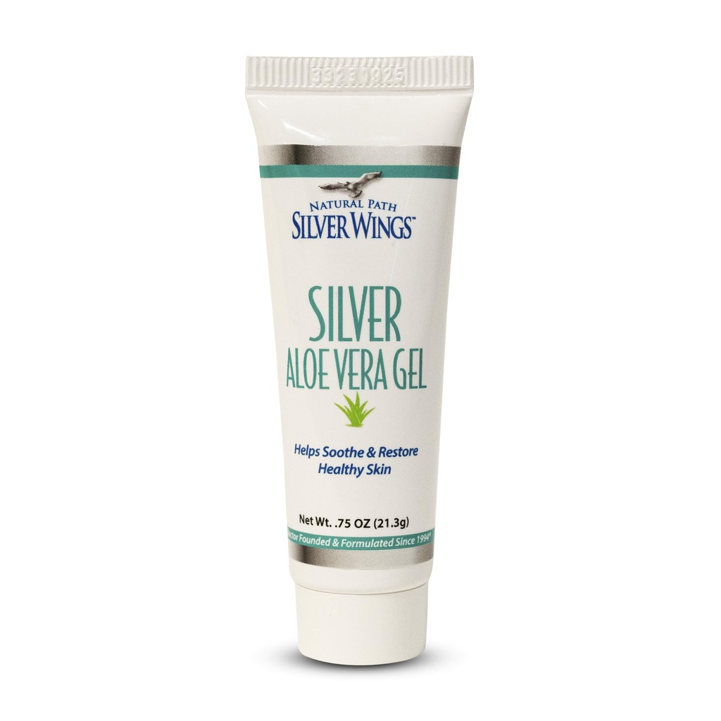 Camino Natural Plata Alas 200ppm Plata con Aloe Vera Gel - Cuidado de la piel relajante 0.75 oz