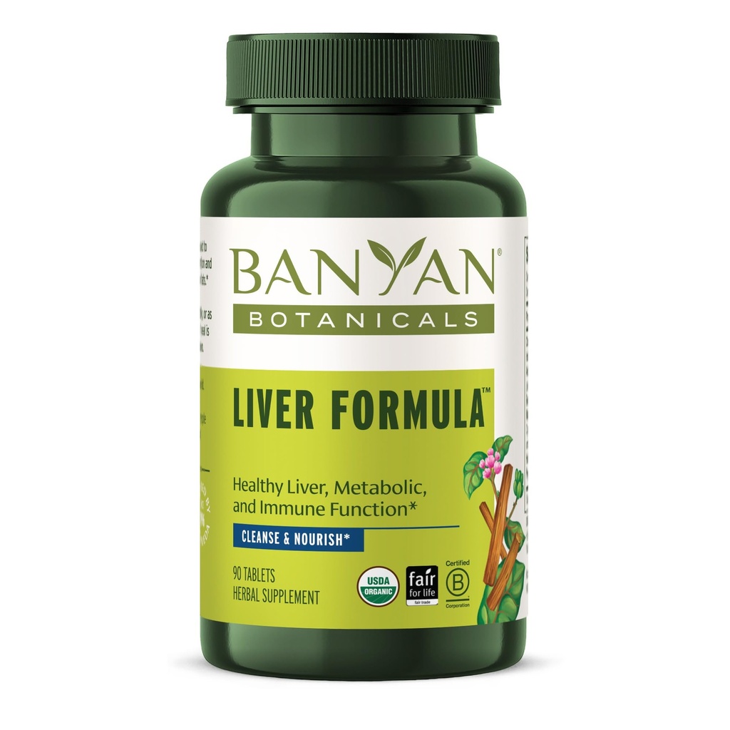 Banyan Botanicals Liver Fórmula - USDA Organic, 90 Tablets - Cleansing Bitter Herbs to Detoxify The Liver & Gallbladder*