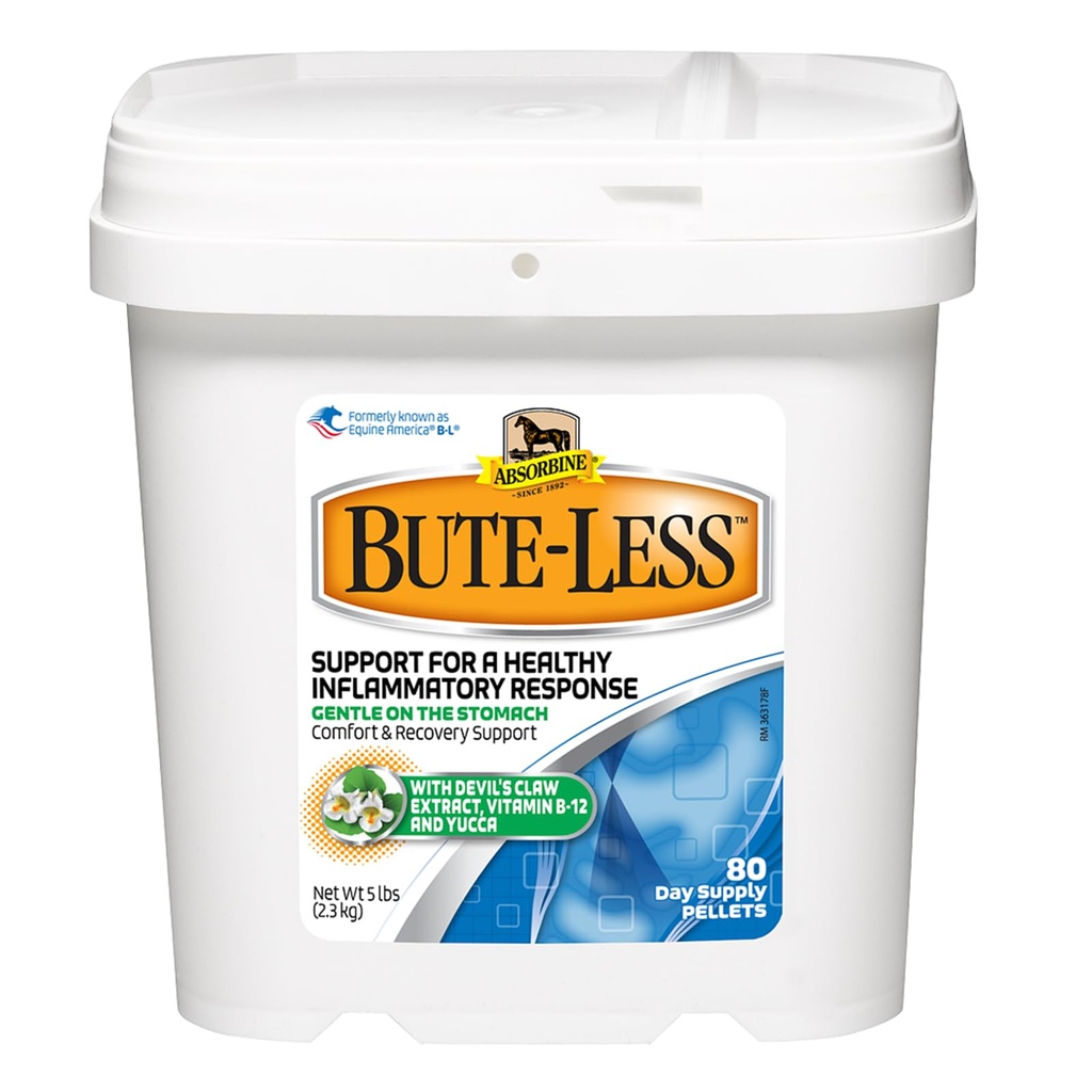 Absorbina Bute-Less Comfort &amp; Recovery Supplement Pellets, Healthy Inflammatory Response, 5 lb / 80 Day Supply
