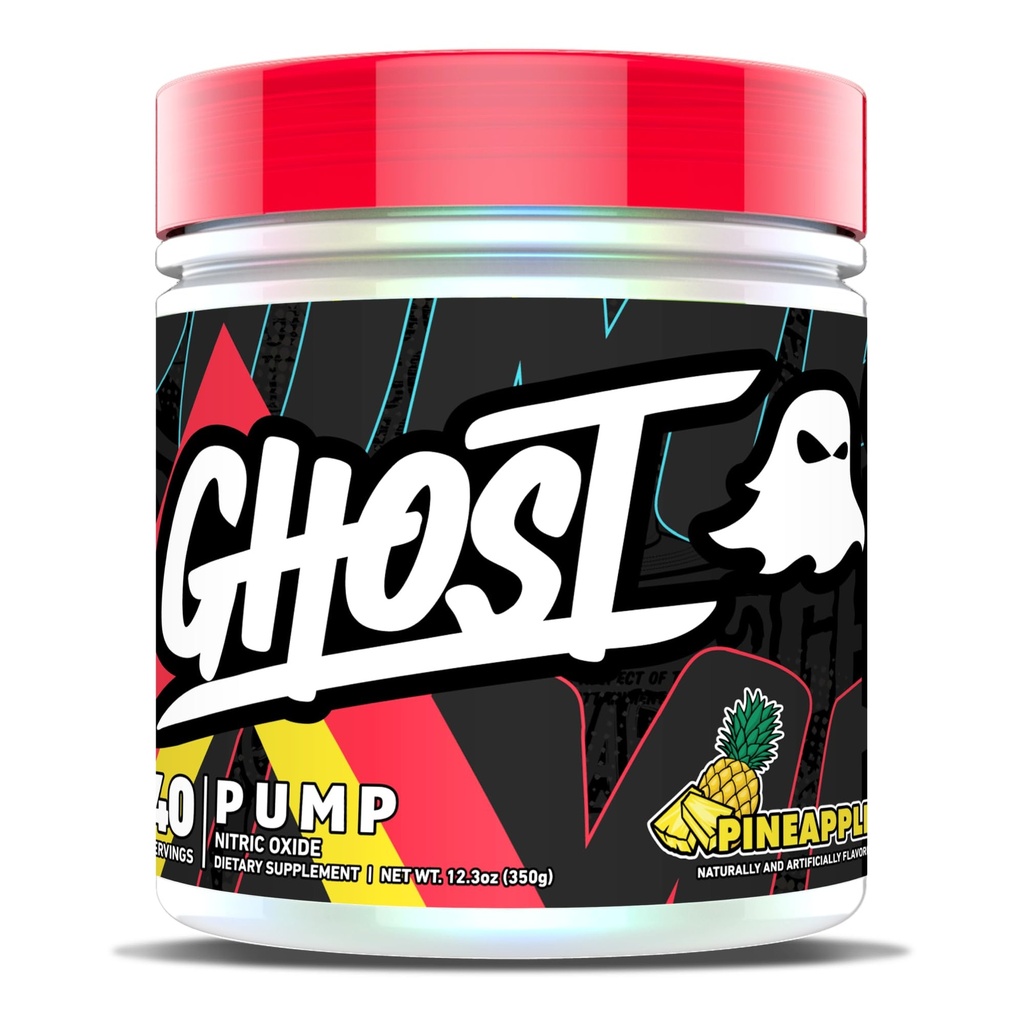 Bomba GHOST Nitric Oxide Powder, Pineapple - 40 Servings - Suplementos Pre-Trabajo Libres de Azúcar - L-Citrulline, Arginine Nitrate & L-Glutathione - Soy &amp; Gluten-Free, Vegan