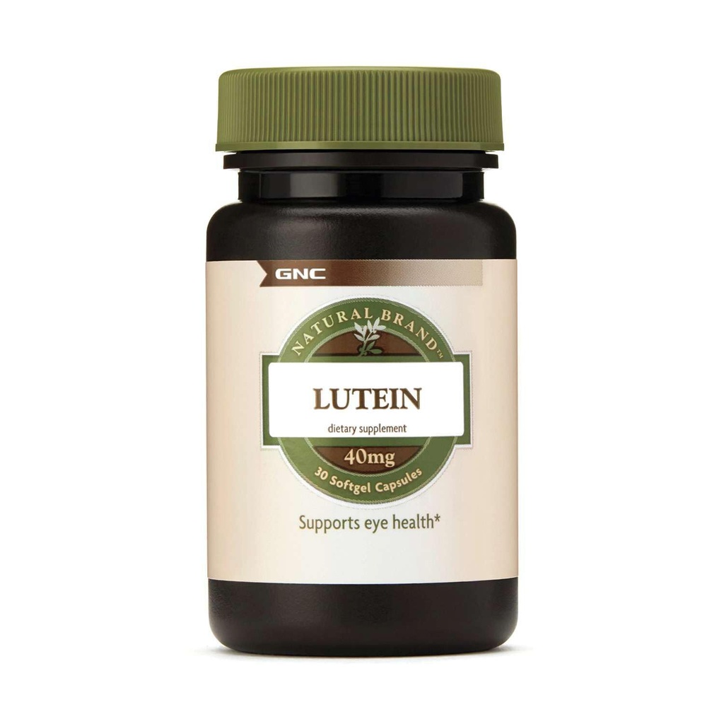GNC marca natural Lutein 40mg, apoya la salud ocular, 30 Softgels