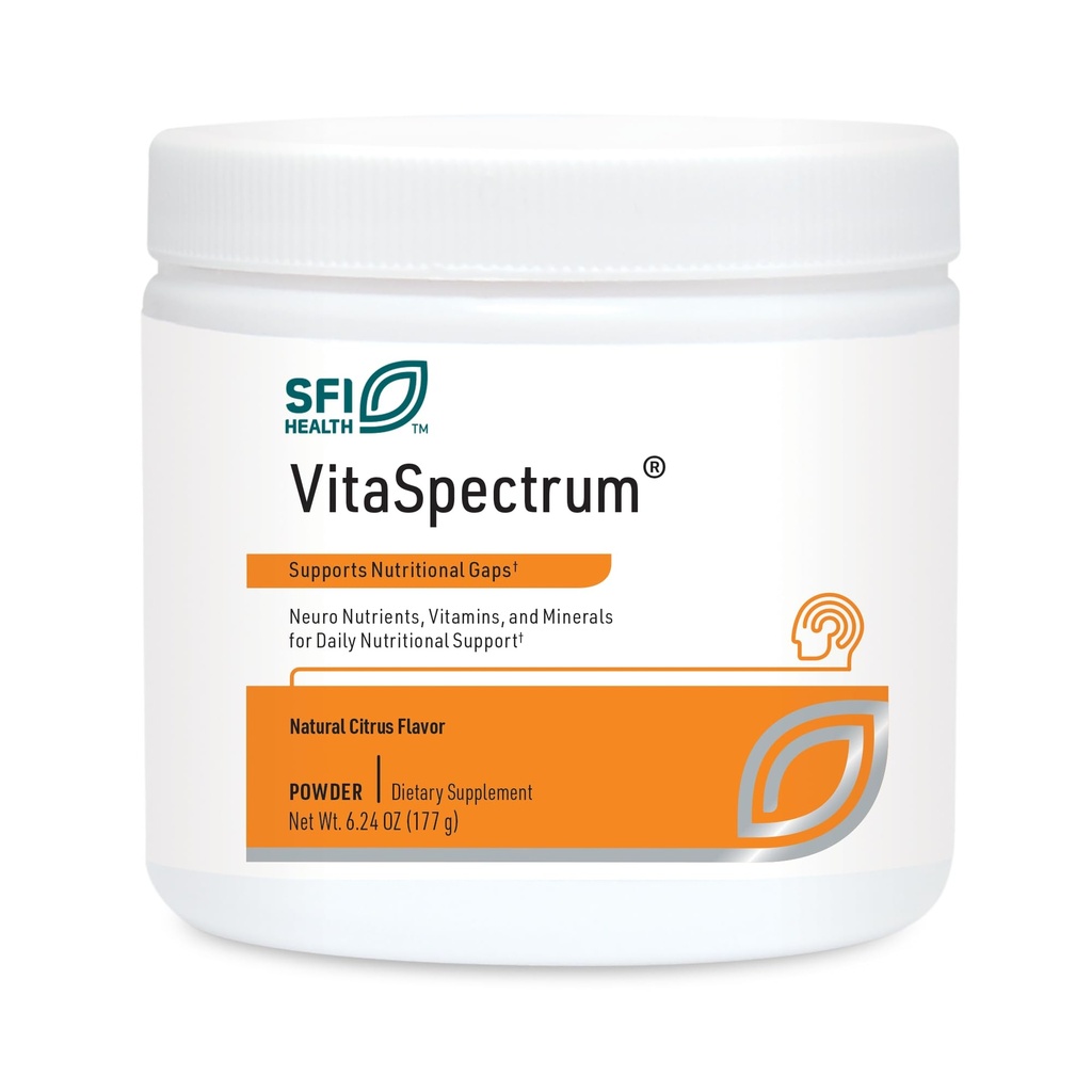 Klaire Labs SFI Health VitaSpectrum Powder for Kids - Daily Children's Multivitamin/Mineral with 23 Essential Nutrients - Citrus Flavor - No Copper, Iron, Gluten o Casein (30 Servings, 171 Grams)
