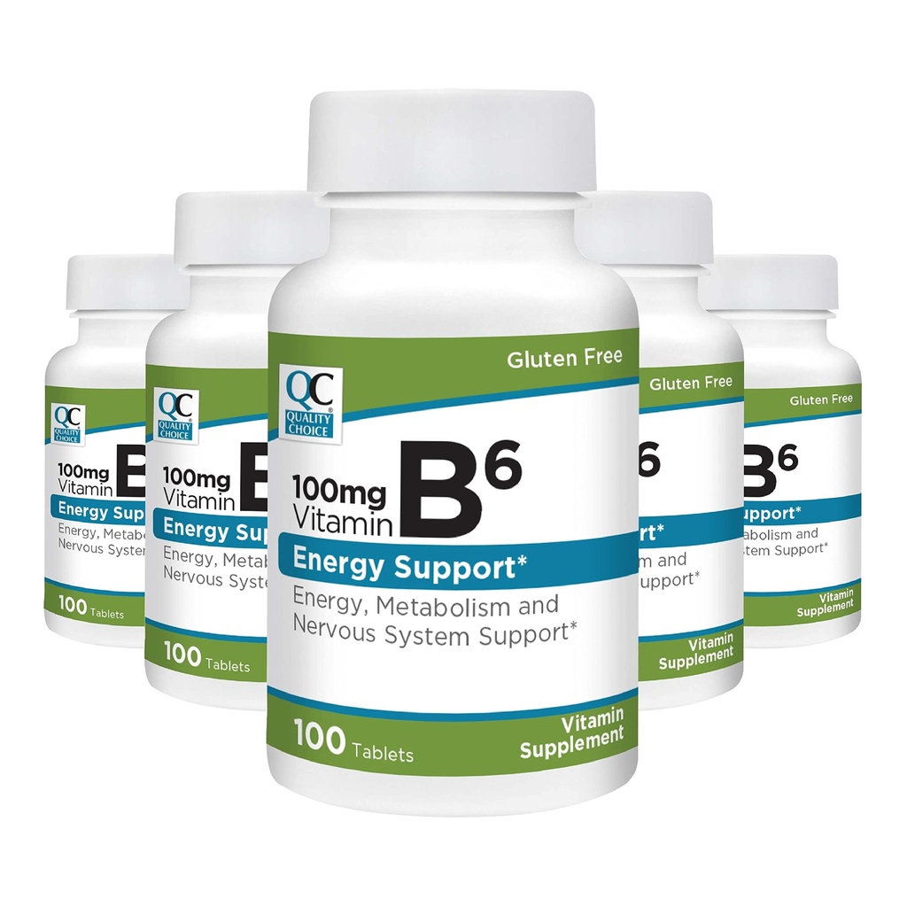Opciones de calidad Vitamina B6 100 mg Tabletas (Pack of 5)
