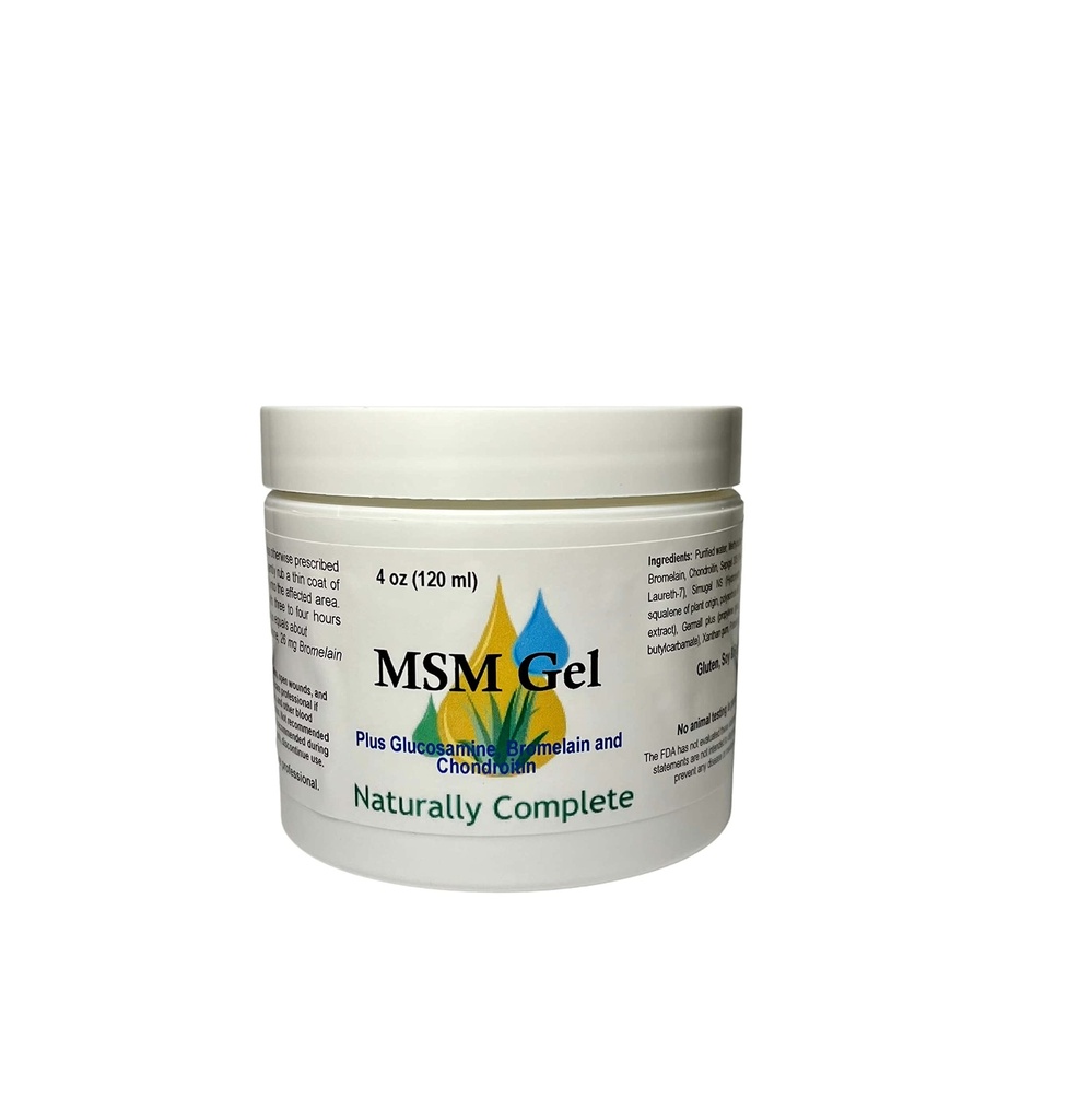 MSM Cream Plus Glucosamine Bromelain " Chrondroitin 4 oz. Jar