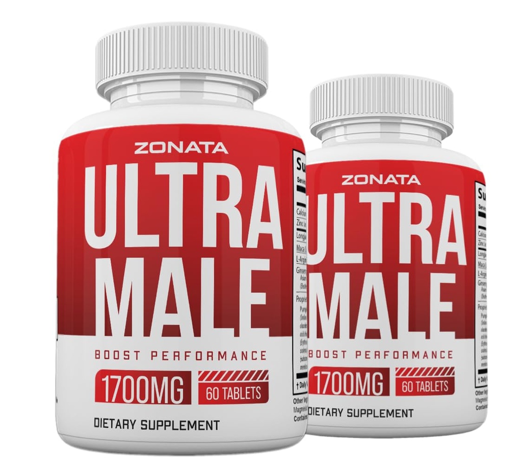(2 Pack) Ultra Male Pills, Power Ultra Male Supplement Advanced Formula, 120 Con