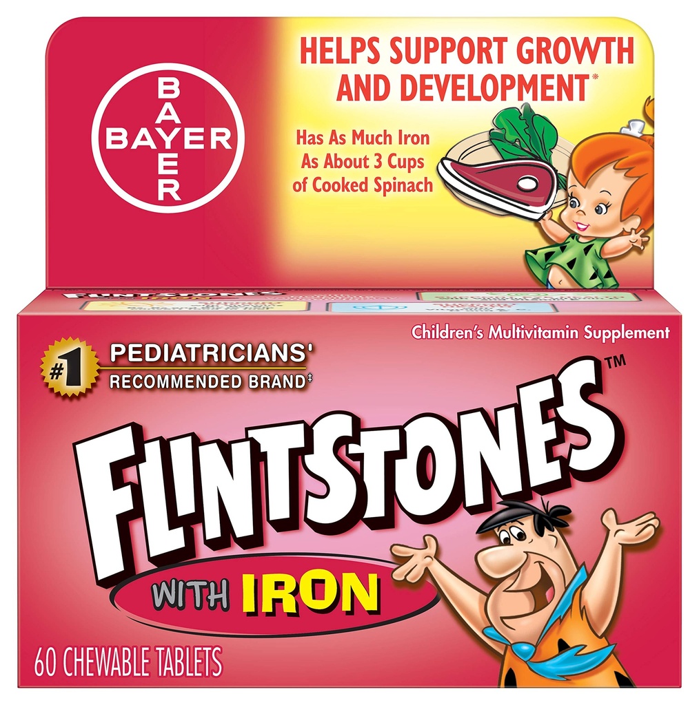 ¿Flintstones? Más Iron Chewable Vitaminas - 60ct