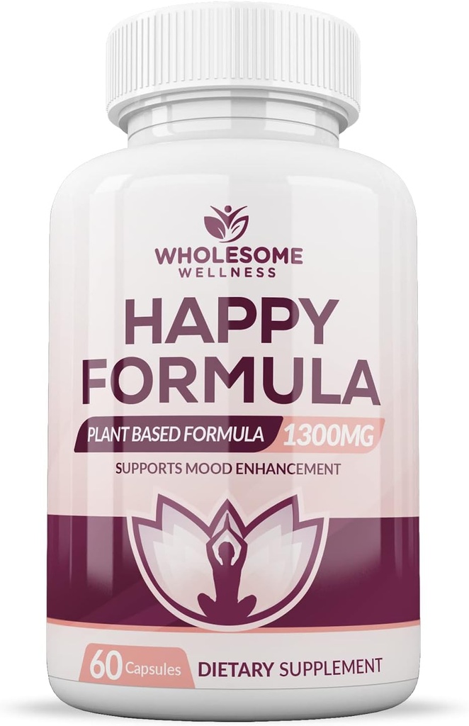 Plenario Wellness Feliz Fórmula Natural Suplemento de Alivio de la Fórmula para Mujeres y Hombres