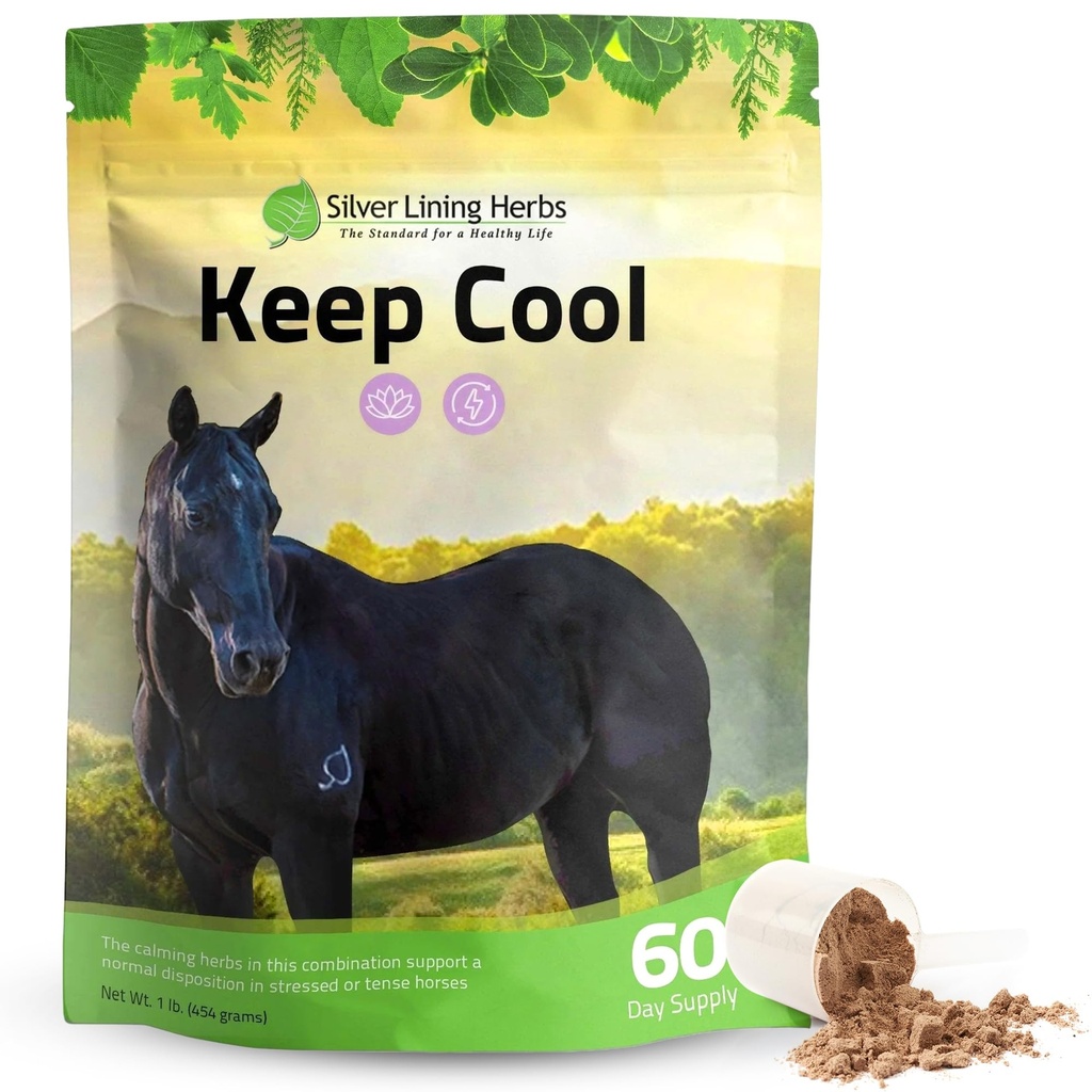 Herbs de forro de plata Mantenga el suplemento de calma de caballo fresco - Suplemento de calma de caballo - Suplementos de calma de caballo con hierbas naturales incluyendo la manzanilla, Echinacea, " Más - 1 lb 60-Day Supply