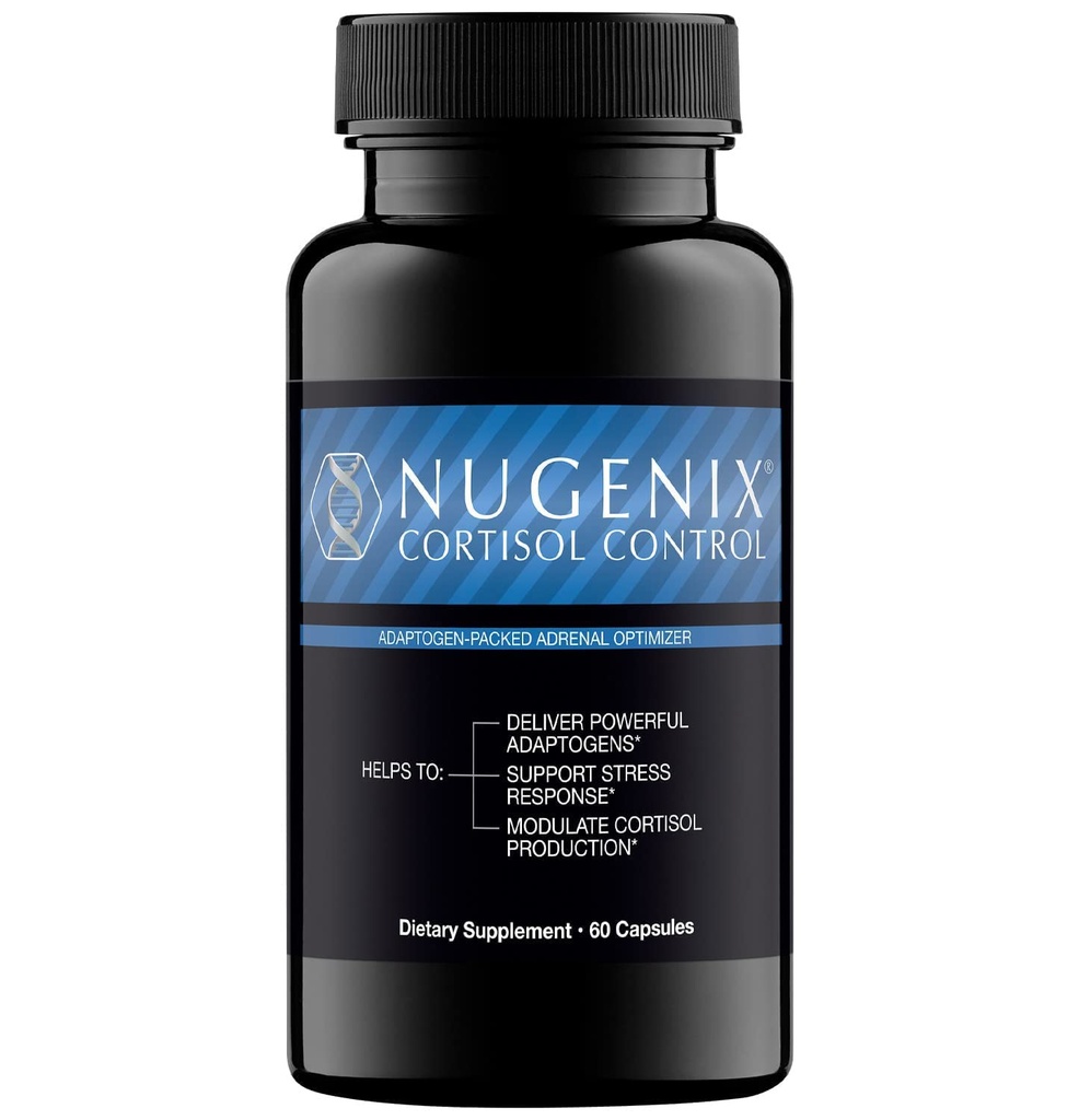 Nugenix Cortisol Control - Gerente de Cortisol y Suplemento de Apoyo Adrenal para Hombres, 60 cápsulas