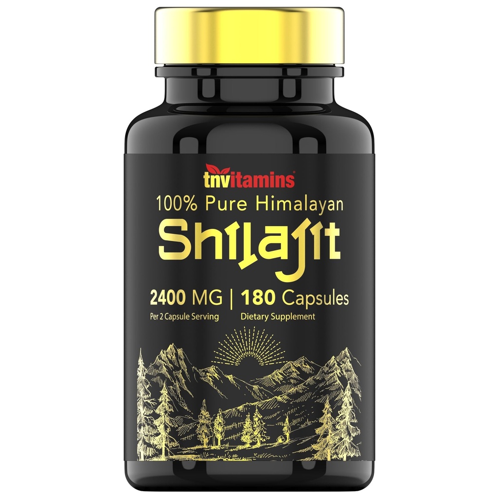 tnvitamins Shilajit Capsules 2400 MG - 180 Capsules tención 100% Pure Himalayan Shilajit Capsules for Men &amp; Women ← Shilajit Resin Suplemento TENIDO ¡Tres meses de suministro!
