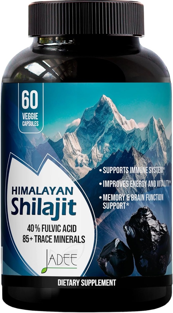 5000mg Himalayan Shilajit Capsules for Men &amp; Women - 40% Fulvic Acid + 85+ Trace Minerals