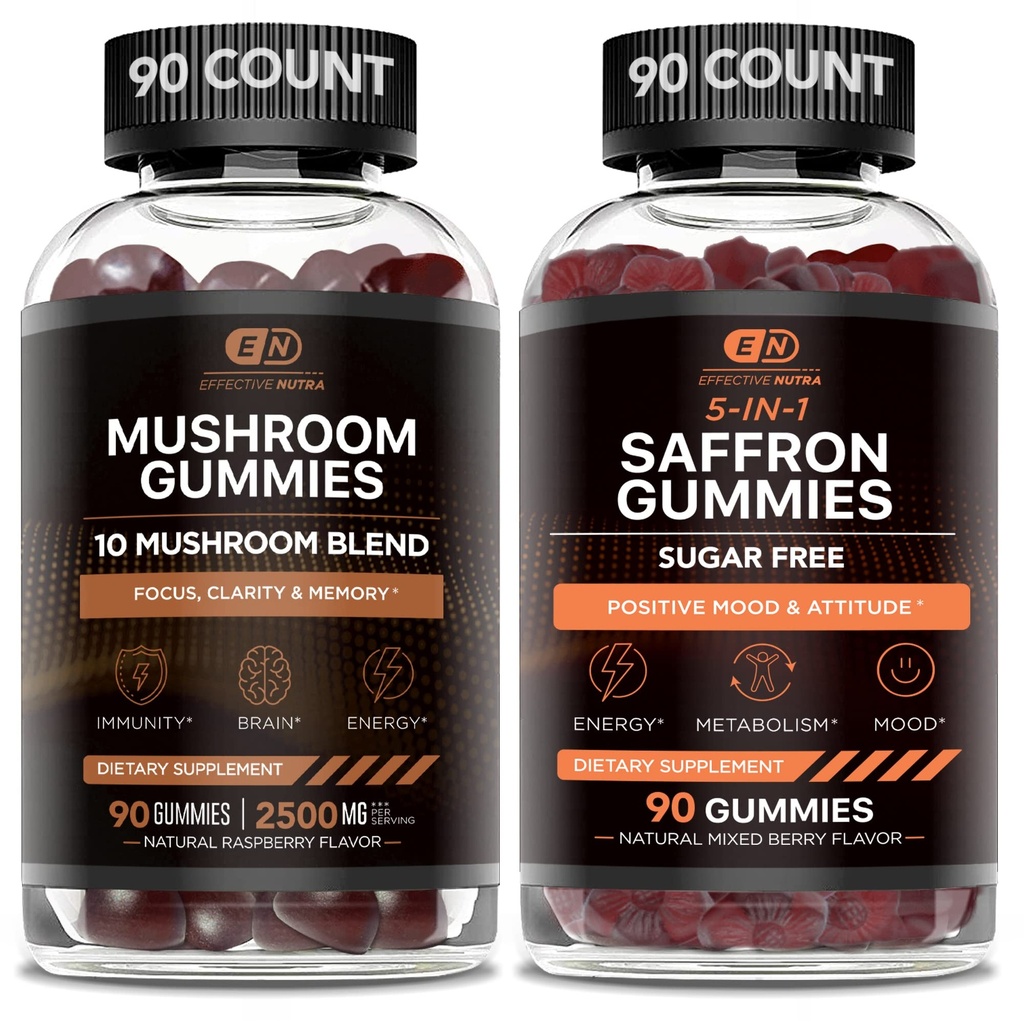 EFFECTIVE NUTRA Mushroom Gummies " Saffron Gummies