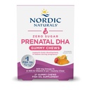 Nórdicos Naturales Cero Azúcar DHA Vitamina Prenatal Gummies, Fresa Orange Flavor - 27 Gummies - Suplementos para el Embarazo - 600 mg Omega-3 Fish Oil y 400 UI Vitamina D3-27 Servings