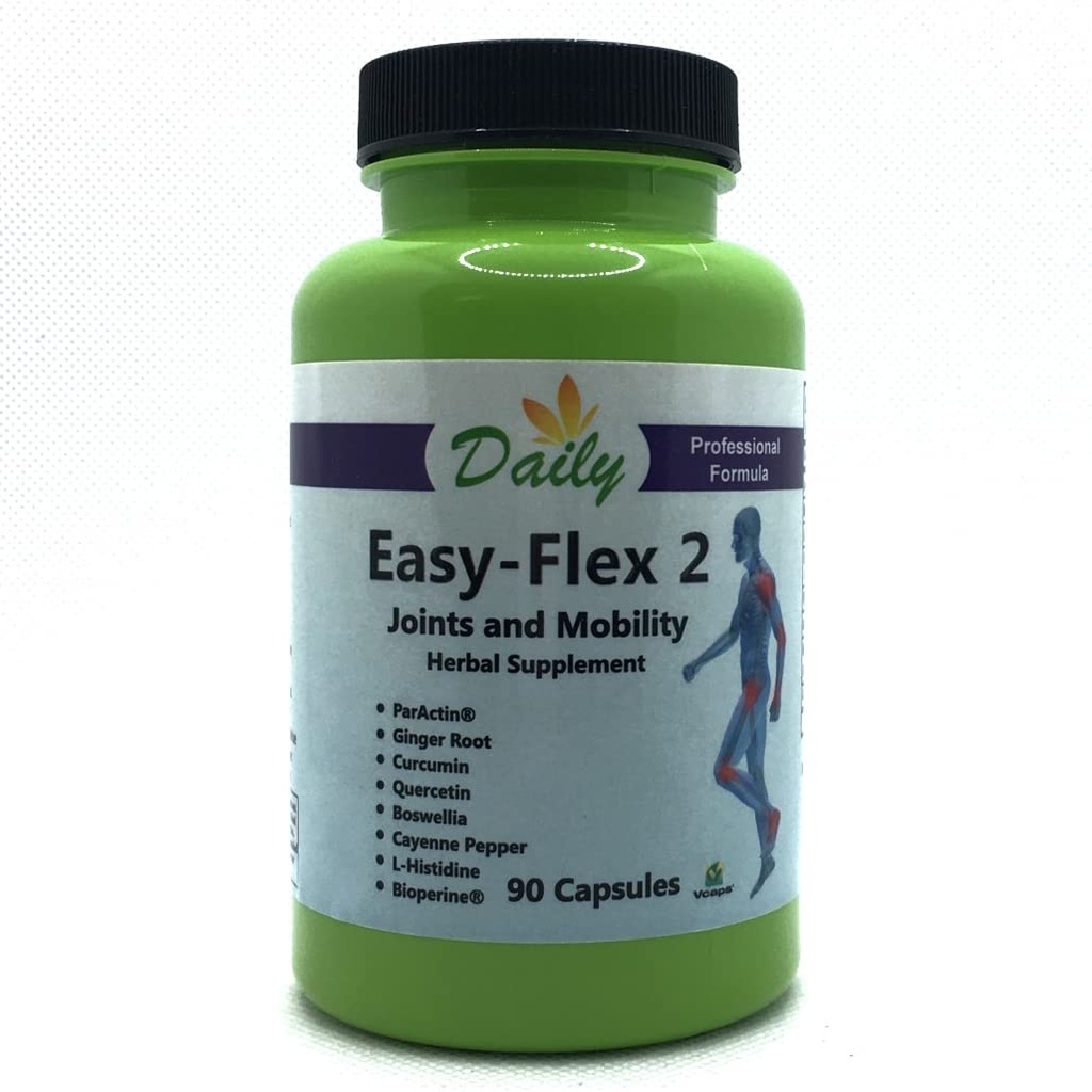 Fabricación diaria Easy-Flex 2TM (Andrographis Paniculata, Boswellia Extract, L-Histidine, Curcumin (Turmeric), Quercetin, Black Pepper Extract, Ginger Root Powder &amp; Cayenne Pepper)