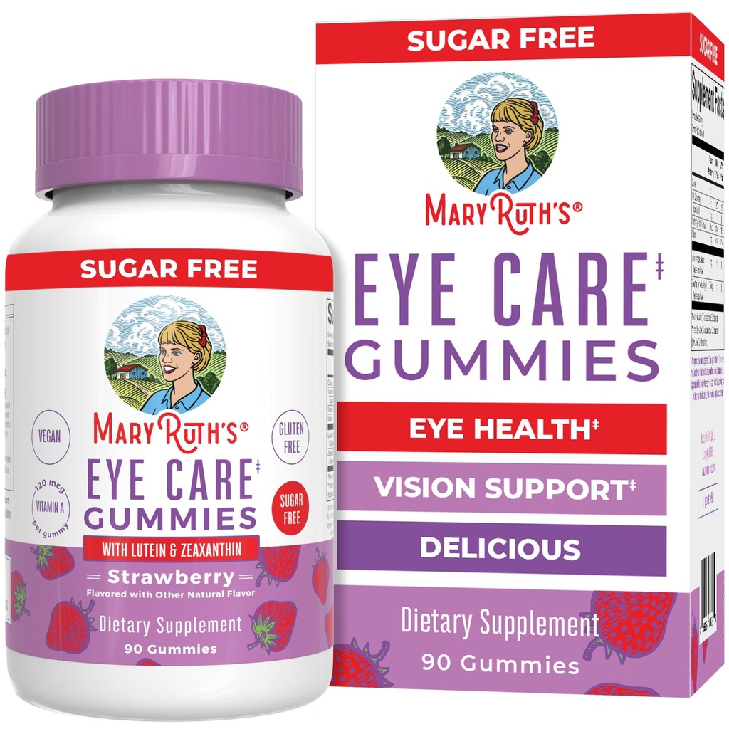 MaryRuth Orgánicas Cuidado de los Ojos Gummies Silencio Salud de los Ojos Vitaminas para Adultos y Niños Vida Lutein y Zeaxanthin Suplementos Silencio para los Ojos Silencio Vegan Silencio No-GMO TEN Gluten Libre Silencio 90 Conde