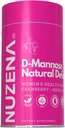 Nuzena D-Mannose + 1000mg con Cranberry 150mg, Pack de 60 Natural Defense Urinary Tract Support Capsules with Hibiscus Flower 100mg and Dandelion Root 100mg Por Serving of 2 Capsules