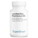 Supersmart Lactobacillus Rhamnosus GG 10 Billones CFU por día (LGG Probiotic with Inulin) - L. Rhamnosus Suplemento Silencio No GMO &amp; Gluten Gratis - 60 cápsulas DR