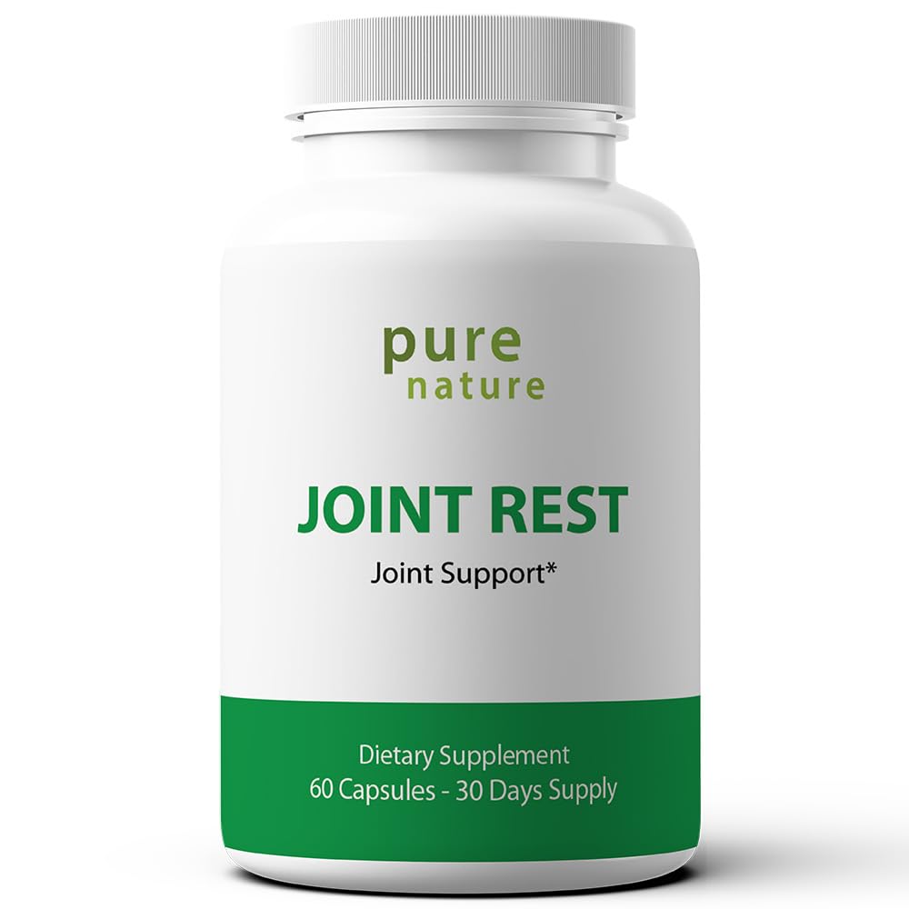 Descanso conjunto de pura naturaleza - Suplemento de apoyo conjunto con Glucosamina, Condroitina, Boswellia, MSM, Turmeric, Bromelain, – 60 cápsulas