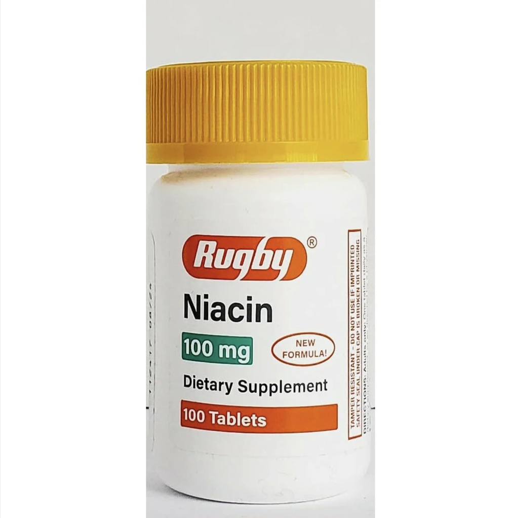 Paquete especial de 5 -NIACIN TAB 100MG Rugby 100TB Laboratorios Watson, INC (PSI) NO Post