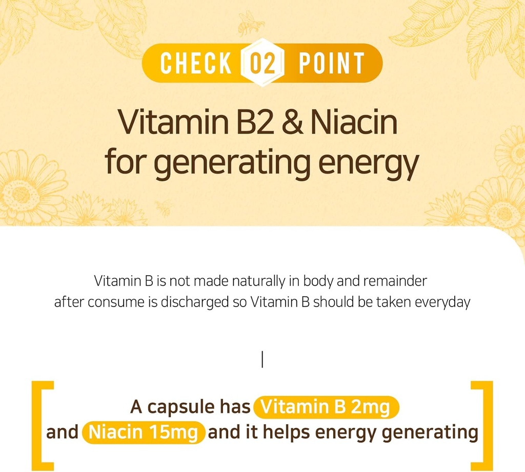 NZ Origin Royal Gold Vitamin B plagaE, 60 capsules, Niacin 15mg Bottle, Hombres, Mujeres, Niños, Suplementos dietéticos apoya la protección de la célula de radicales libres, la producción de energía en el cuerpo