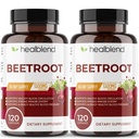 healblend Organic Nitric Oxide Beet Root Capsules 1300mg - Sistema de soporte Immune, Nitric Oxide Booster - 120 Conde (2 Pack)