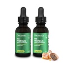 Organika Bee Propolis Tincture 1 oz x 2 Pack: Clean and Vegan Propolis Extract for Immune Defenses, Throat, and Breath - Free of Gluten, GMO, " Artificial Flavors - 20 Day Prop Drops Supply