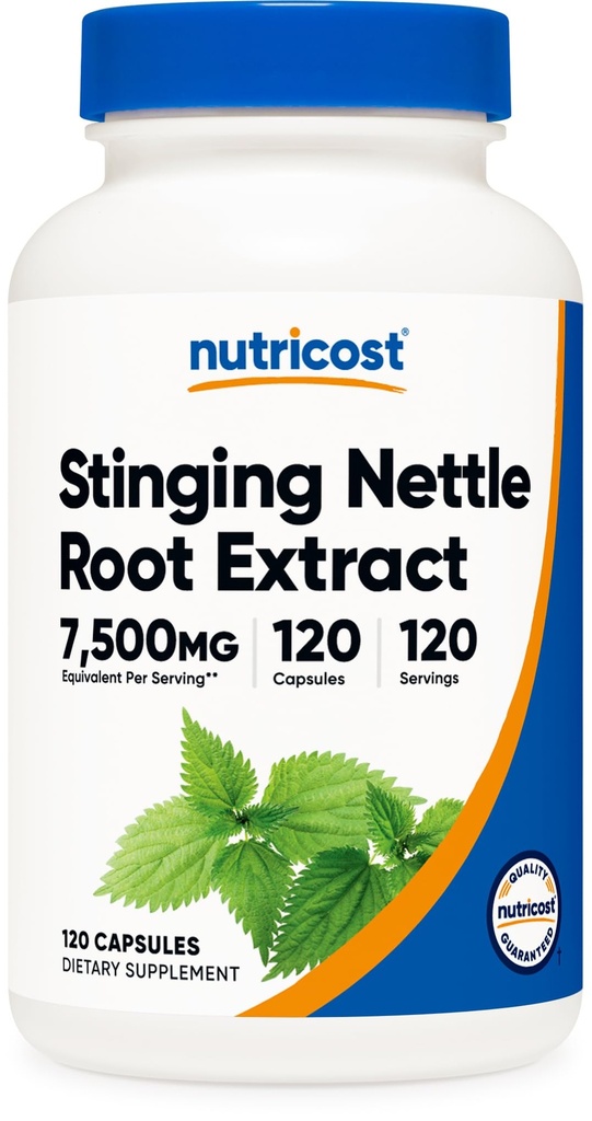 Nutricost Stinginging Nettle Root Extract 7500mg Equivalent, 120 Capsules - Vegetarian Friendly, Non-GMO, Gluten Free