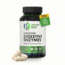 Saludable Gut HoloZyme Max Strength Digestive Enzymes ¦ Prevents Bloating, Gas, " Indigestion w/Protease, Amylase, Lipase, Lactase, and More ← 15 Servings (Sample Bottle)