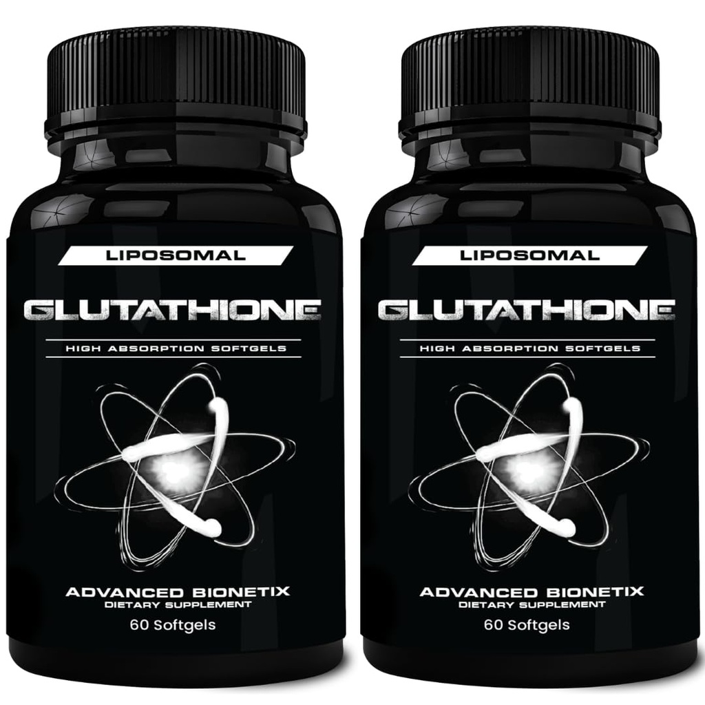 850mg Liposomal Glutathione Suplemento Silencio 120 Total Liposomal Softgels Silencio Antioxidante Suplemento w/Gluta-IVTM, 100X Absorción Sobre Powder Glutathione